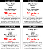 2023 Pinot Noir<br>   Wine Enthusiast <br>   Winter Issue 2026 <br>   90 points
